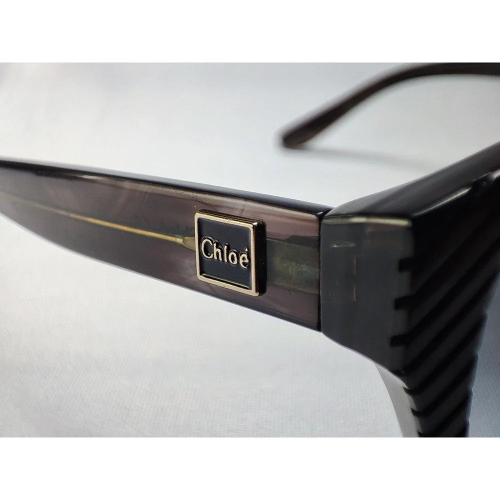 Chloe CL2247 C01 Women Oversized Cat Eye Sunglasses Brown Stripe 140mm